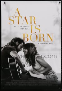 1c906 STAR IS BORN advance DS 1sh 2018 Bradley Cooper stars and directs, romantic image w/Lady Gaga!