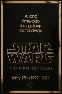 1c925 STAR WARS THE FIRST TEN YEARS foil Kilian teaser 1sh 1987 wonderful design by Stedry!