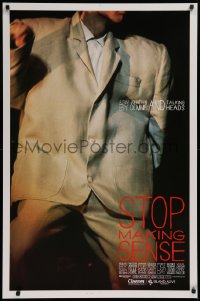 1c929 STOP MAKING SENSE 1sh 1984 Jonathan Demme, Talking Heads, close-up of David Byrne's suit!