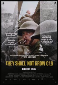 1c944 THEY SHALL NOT GROW OLD advance DS 1sh 2019 Peter Jackson, restored footage from WWI!