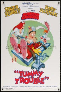 1c961 TUMMY TROUBLE DS 1sh 1989 Roger Rabbit & sexy Jessica with doctor Baby Herman, rated style!