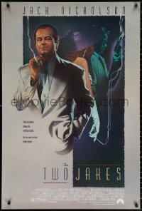 1c963 TWO JAKES 1sh 1990 cool full-length art of smoking Jack Nicholson by Rodriguez!