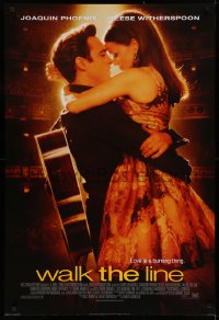 1c979 WALK THE LINE style C int'l DS 1sh 2005 Joaquin Phoenix as Johnny Cash, Reese Witherspoon!