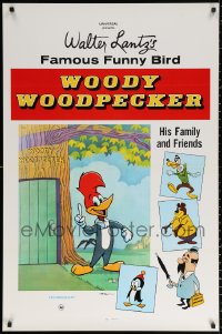 1c994 WOODY WOODPECKER 1sh 1960s Walter Lantz' famous funny bird, Chilly Willy & more!