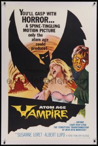 1d053 ATOM AGE VAMPIRE linen 1sh 1963 you'll gasp with horror at transformation of man into monster!