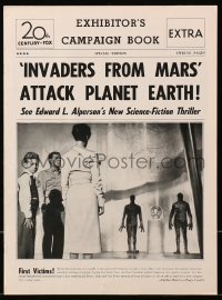 1d151 INVADERS FROM MARS pressbook 1953 classic sci-fi, includes full-color comic strip herald!