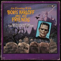 1d177 EVENING WITH BORIS KARLOFF & HIS FRIENDS soundtrack record 1967 Universal monster movie music!