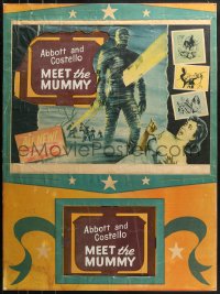 1d183 ABBOTT & COSTELLO MEET THE MUMMY 28x38 homemade theater poster 1960s from Mummy half-sheet!