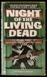1f027 NIGHT OF THE LIVING DEAD paperback book 1974 the most frightening movie ever is now a novel!