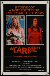 1f074 CARRIE 1sh 1976 Stephen King, Sissy Spacek before and after her bloodbath at the prom!