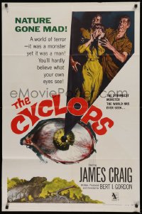 1f084 CYCLOPS 1sh 1957 Bert I. Gordon, Lon Chaney Jr., it was a monster yet it was a man!