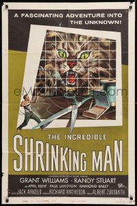1f120 INCREDIBLE SHRINKING MAN 1sh 1957 Jack Arnold classic, wonderful Reynold Brown sci-fi art!