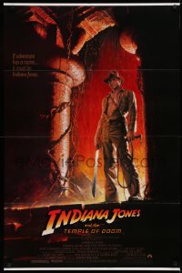 1f121 INDIANA JONES & THE TEMPLE OF DOOM 1sh 1984 adventure is Harrison Ford's name, Wolfe art!