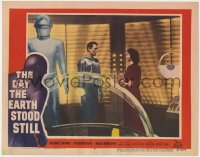 1f208 DAY THE EARTH STOOD STILL LC #5 1951 classic image of Michael Rennie, Neal & Gort in ship!