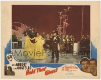 1f233 HOLD THAT GHOST LC #3 R1948 Evelyn Ankers on stage with Ted Lewis & His Entertainers!