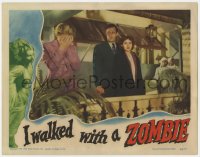1f243 I WALKED WITH A ZOMBIE LC 1943 Lewton & Tourneur, Tom Conway & Frances Dee by crying woman!