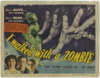 1f244 I WALKED WITH A ZOMBIE TC 1943 Val Lewton & Jacques Tourneur, she's alive yet dead, rare!