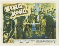 1f256 KING KONG LC #6 R1956 natives prepare to sacrifice Fay Wray to the gigantic ape, color!