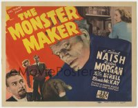 1f260 MONSTER MAKER TC 1944 mad scientist J. Carrol Naish + huge close up of disfigured man!