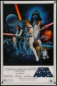 1f157 STAR WARS style C int'l 1sh 1977 George Lucas sci-fi epic, art by Tom William Chantrell!