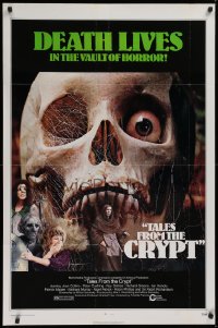 1f159 TALES FROM THE CRYPT 1sh 1972 Peter Cushing, Joan Collins, E.C. comics, cool skull image!
