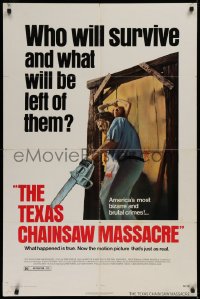 1f163 TEXAS CHAINSAW MASSACRE 1sh 1974 Tobe Hooper cult classic slasher horror, Leatherface!
