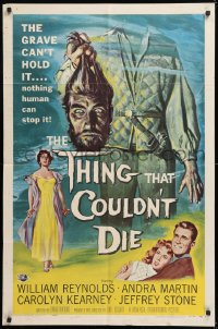 1f167 THING THAT COULDN'T DIE 1sh 1958 great artwork of monster holding its own severed head!