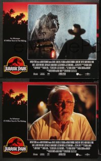 1f189 JURASSIC PARK 8 LCs 1993 Steven Spielberg, Sam Neill, Laura Dern, Attenborough, dinosaurs!