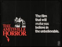 1g067 AMITYVILLE HORROR teaser British quad 1979 it will make you believe in the unbelievable, rare!
