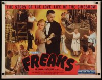 1g118 FREAKS 1/2sh R1949 Tod Browning classic, great different montage of sideshow cast, very rare!