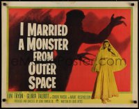 1g122 I MARRIED A MONSTER FROM OUTER SPACE 1/2sh 1958 great image of Gloria Talbott & alien shadow!