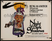 1g130 NIGHT OF DARK SHADOWS int'l 1/2sh 1971 freaky art of the woman hung as a witch 200 years ago!