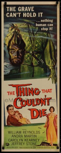 1g099 THING THAT COULDN'T DIE insert 1958 great artwork of monster holding its own severed head!