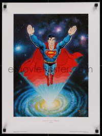 1g032 SUPERMAN signed #77/2500 17x23 Canadian art print 1988 by artist Curt Swan