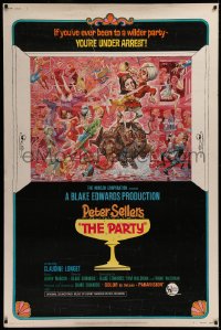 1h091 PARTY style B 40x60 1968 Peter Sellers, Blake Edwards, great art by Jack Davis!