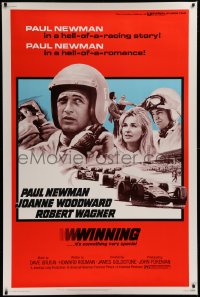 1h105 WINNING 40x60 R1973 Paul Newman, Joanne Woodward, Indy car racing images!