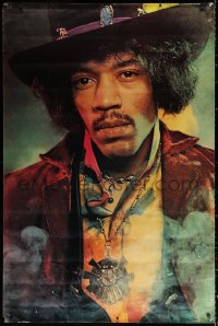 1h063 JIMI HENDRIX 40x60 English commercial poster 1970s cool close up of the legendary guitarist!