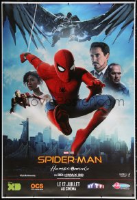 1h149 SPIDER-MAN: HOMECOMING teaser DS French 1p 2017 Tom Holland in costume with six cast members!