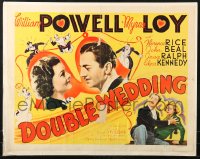 1h214 DOUBLE WEDDING 1/2sh 1937 great romantic image of William Powell & Myrna Loy, ultra-rare!