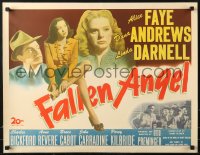 1h216 FALLEN ANGEL 1/2sh 1945 Preminger, pretty Alice Faye, Dana Andrews, sexy Linda Darnell!