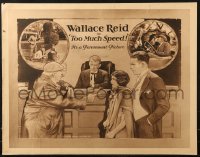 1h242 TOO MUCH SPEED 1/2sh 1921 race car driver Wallace Reid gives up driving for love, ultra-rare!