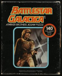1h273 BATTLESTAR GALACTICA jigsaw puzzle 1978 with image of Dirk Benedict firing laser gun!