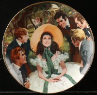 1h319 GONE WITH THE WIND collector plate 1988 Knowles, Scarlett and Her Suitors by Rogers!