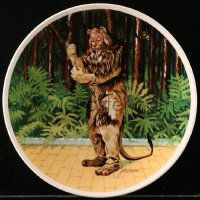 1h327 WIZARD OF OZ collector plate 1978 Knowles, art of the Cowardly Lion by James Auckland!