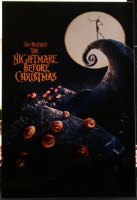1h198 NIGHTMARE BEFORE CHRISTMAS lenticular 1sh 1993 Burton, Disney, great Halloween horror image!