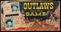 1h392 OUTLAWS board game 1961 Don Collier, Barton MacLane, cool Native American art!