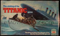 1h406 SINKING OF THE TITANIC board game 1976 the game you play as the ship goes down, wild!