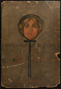 1h163 EGYPTIENNE STRAIGHTS CIGARETTES 21x31 advertising poster 1930s smiling woman & product!