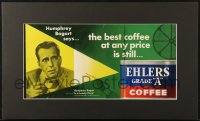 1h164 EHLER'S GRADE A COFFEE 10x20 advertising poster 1950 cool coffee ad in matte display!