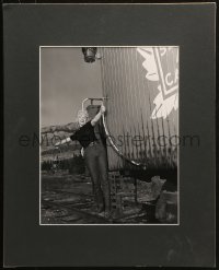 1h176 MARILYN MONROE matted REPRO 11x14 1990s great full-length sexy image on train!
